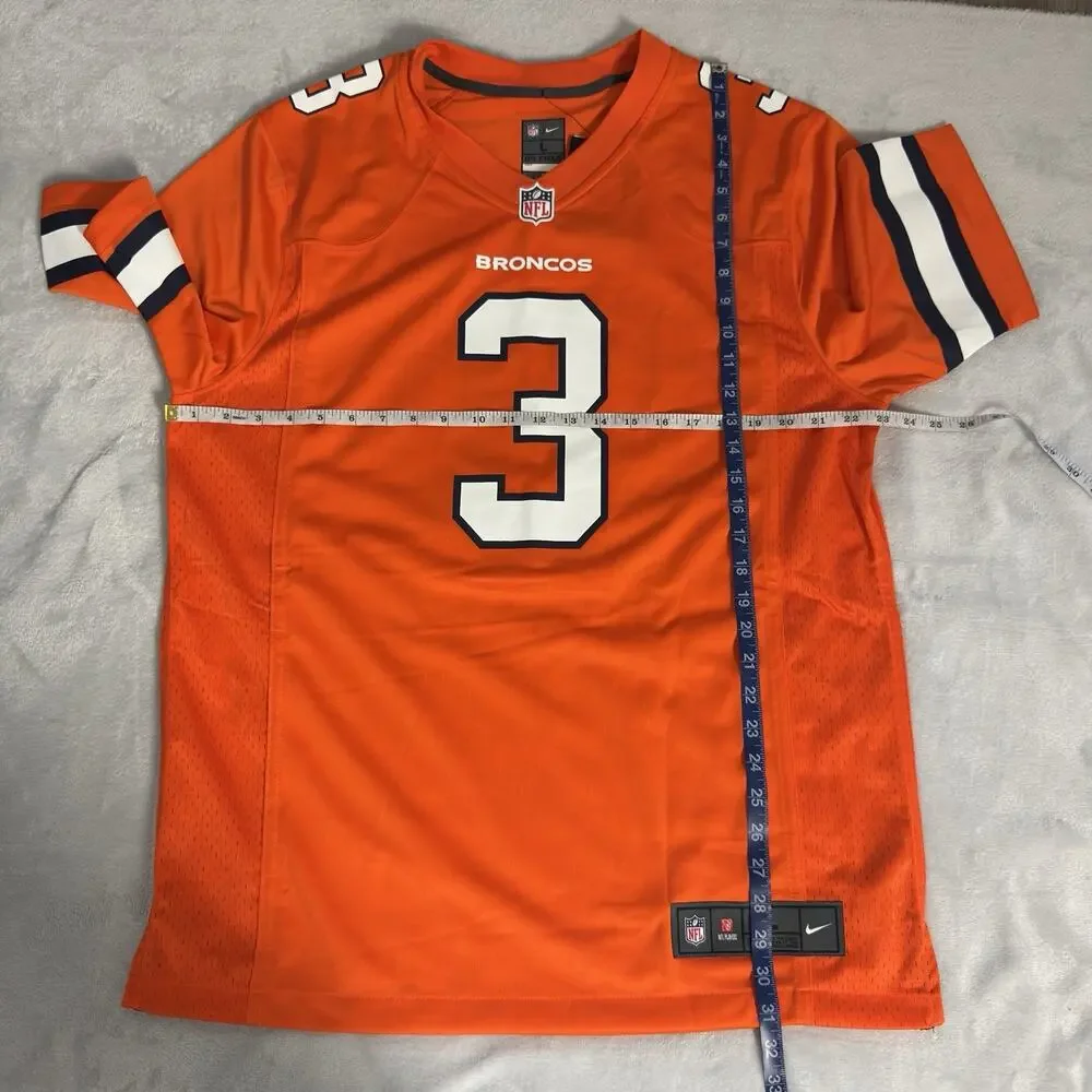 Nike On Field Denver Broncos Russell Wilson #3 Jersey Men’s Large Orange NWT